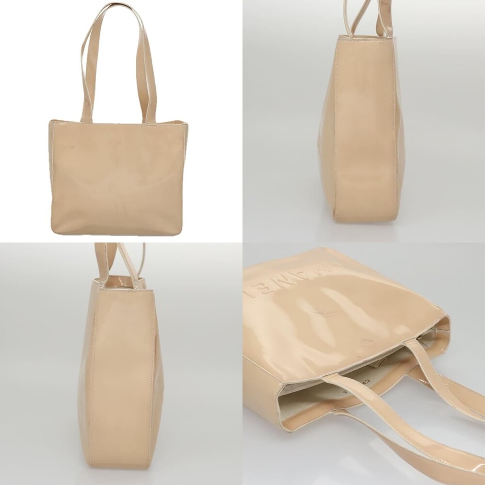 Chanel Tote Bag Enamel Beige Gold CC - Picture 3 of 8